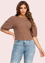 SAIL AWAY BOAT NECK SWEATER - WINE OR MOCHA