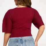 SAIL AWAY BOAT NECK SWEATER - WINE OR MOCHA