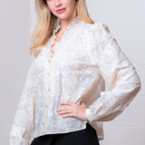 DRESS REHEARSAL IVORY BUTTON DOWN BLOUSE