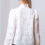 DRESS REHEARSAL IVORY BUTTON DOWN BLOUSE