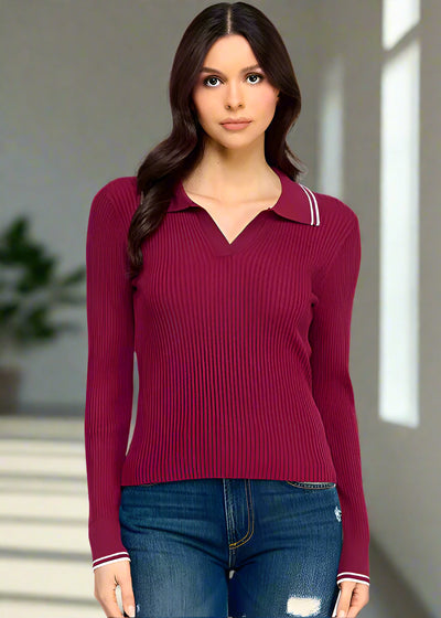 LONG WEEKEND KNIT COLOR BLOCK TOP