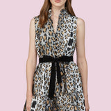 PURRFECTLY METALLIC ANIMAL PRINT DRESS