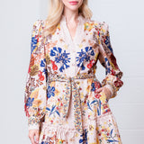 MEADOW MELODY FLORAL MINI DRESS