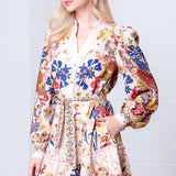 MEADOW MELODY FLORAL MINI DRESS