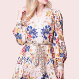 MEADOW MELODY FLORAL MINI DRESS