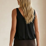 SET FOR VACAY BUBBLE HEM ACCENT TOP