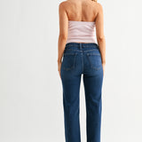 JBD MID-RISE STRAIGHT LEG JEAN IN DARK WASH