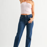 JBD MID-RISE STRAIGHT LEG JEAN IN DARK WASH