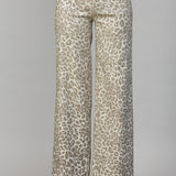 SHIMMER INSTINCT METALLIC ANIMAL PRINT PANTS