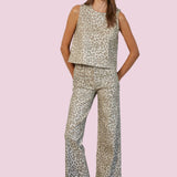 SHIMMER INSTINCT METALLIC ANIMAL PRINT TANK