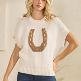 THE DUCHESS IVORY HORSESHOE SWEATER