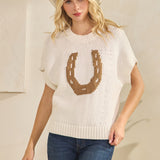 THE DUCHESS IVORY HORSESHOE SWEATER
