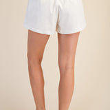 PERFECT COMPANY HIGH WAIST IVORY SHORTS
