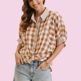 PICNIC PERFECT GINGHAM BLOUSE