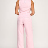 SWEET SOCIETY PINK FLOWER PANT SET