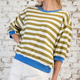 CHIC LINES BUBBLE SLEEVE SWEATSHIRT
