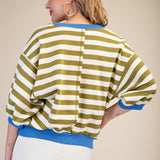 CHIC LINES BUBBLE SLEEVE SWEATSHIRT