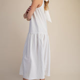 FLOATING ON A BREEZE HALTER MIDI DRESS