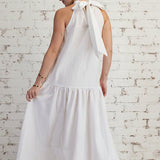 FLOATING ON A BREEZE HALTER MIDI DRESS