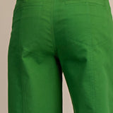GLAM HIGH RISE WIDE LEG DENIM PANTS - WHITE OR KELLY GREEN
