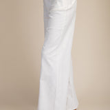 GLAM HIGH RISE WIDE LEG DENIM PANTS - WHITE OR KELLY GREEN
