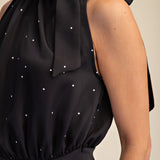 GRACEFUL MOMENTS RUFFLE TIE POLKA DOT DRESS