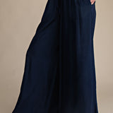 SUITS YOU PERFECTLY NAVY WIDE LEG DRAWSTRING PANTS