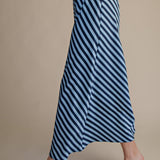 STRIPES AND SMILES MIDI SKIRT