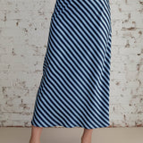 STRIPES AND SMILES MIDI SKIRT