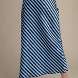 STRIPES AND SMILES MIDI SKIRT