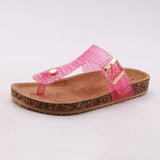 BAMBOO JELLY SANDALS WITH SIDE BUCKLE - ASSORTED