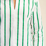 CLASSIC LOOK STRIPED STAND COLLAR BLOUSE