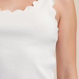 SIMPLY SWEET SCALLOP WAVE KNIT TANK