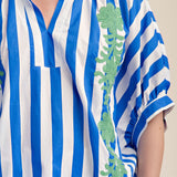 CANCUN BOUND OVERSIZED STRIPE BLOUSE