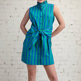STRIPE AFFAIR COTTON MINI DRESS