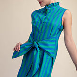 STRIPE AFFAIR COTTON MINI DRESS