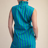 STRIPE AFFAIR COTTON MINI DRESS