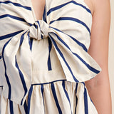 SAIL WITH ME NAVY STRIPE MINI DRESS