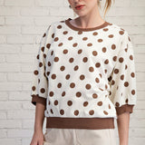 SPOTTED AROUND TOWN POLKA DOT SWEATSHIRT