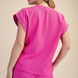 ALWAYS ON THE GO MAGENTA TOP