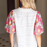 INTO THE GARDEN EMBROIDRED BLOUSE