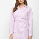 SOMETHING SWEET PINK ASYMMETRICAL WRAP DRESS