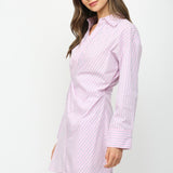 SOMETHING SWEET PINK ASYMMETRICAL WRAP DRESS