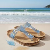 BAMBOO JELLY SANDALS WITH SIDE BUCKLE - ASSORTED