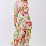 GARDEN PARTY ONE SHOULDER MAXI DRESS