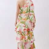 GARDEN PARTY ONE SHOULDER MAXI DRESS