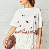 TAILGATE FAVORITE FOOTBALL CROPPED TEE