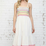 BLISSFUL DAYS WHITE MIDI DRESS