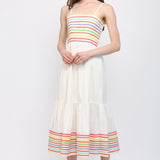 BLISSFUL DAYS WHITE MIDI DRESS