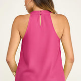 CENTRAL AVENUE HOT PINK HALTER TOP